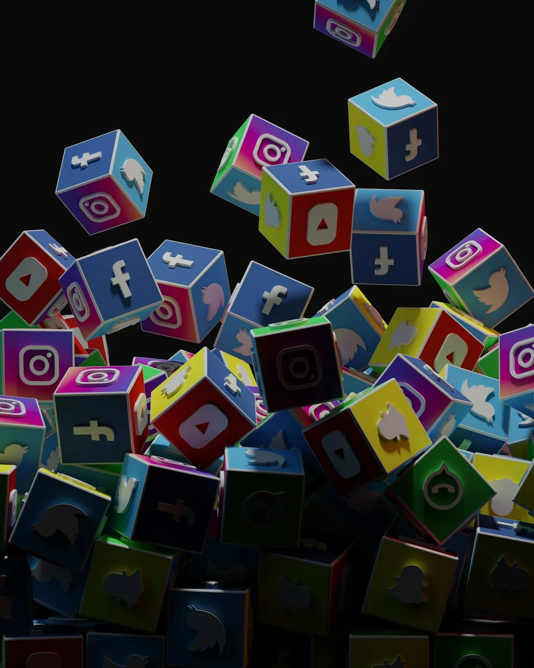 Social Media in Colorful Alphabets